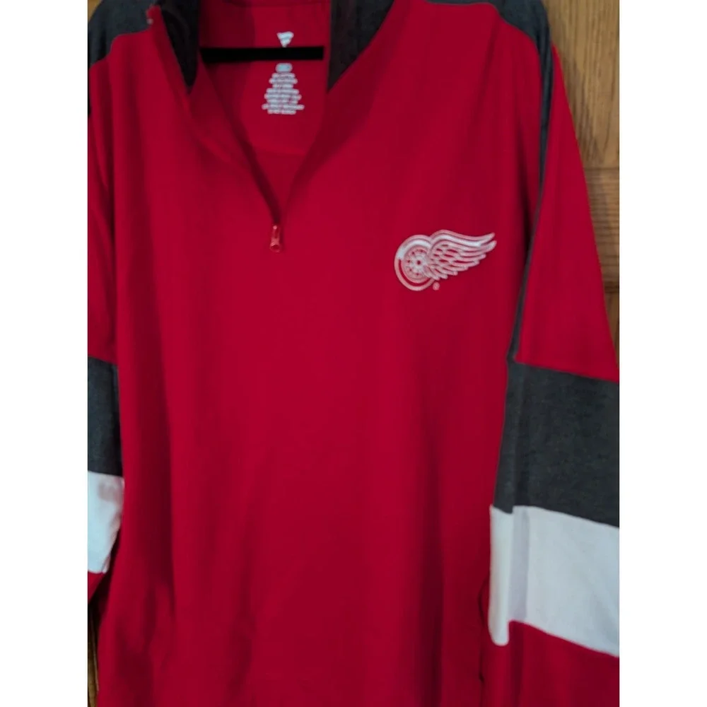 Men's‎ 2XL Detroit Red Wings Fanatics Authentic Pro Training 1/4 Zip Jacket